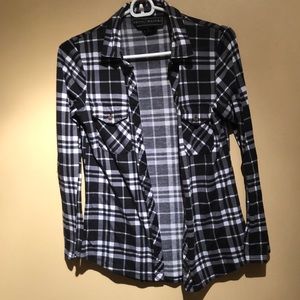 Classic black and white flannel